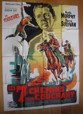 AUDIE MURPHY 7 ways from sundown western original french movie poster '60 LITHO