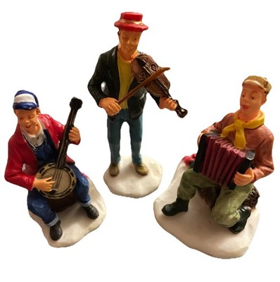 Beauty Restored Lemax 2000 Yuletide Jamboree Set Of 3 Village Collection 02412U2