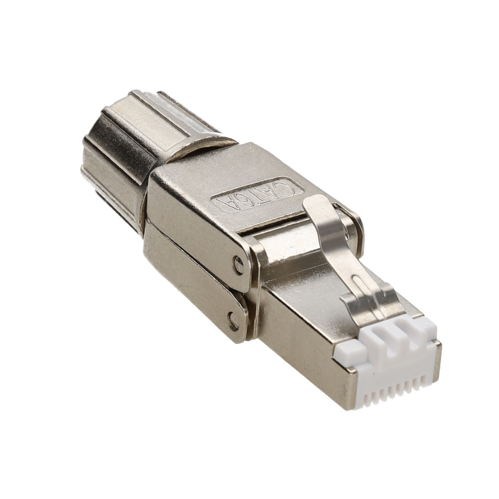 40GIG IDC to RJ45 Connector for Cat6a Solid Ethernet Cable Tool-less Metal Clip