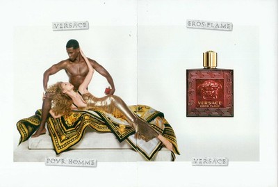 Versace Gigi Hadid Magazine Print Ad Advert by Steven Meisel Eros Flame 2pg 2018