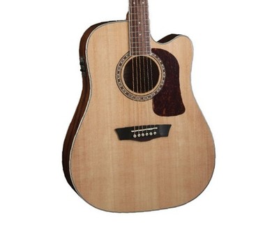 Washburn HD10SCE Heritage Series Dreadnought Cutaway A/E Guitar - Natural