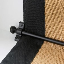 Matt Black Stair  Rod / Rods with Ball Finial - 725mm x 10mm - 1pk or 13pk