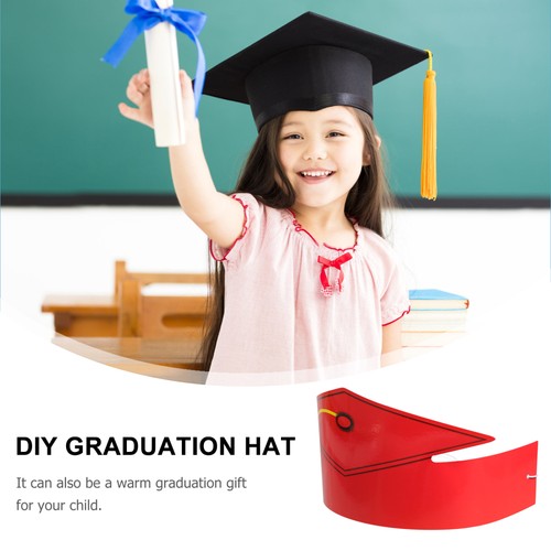 12 Pcs Graduation Hat Child Paper Caps for Children Hats Kids Craft - Bild 4 von 12