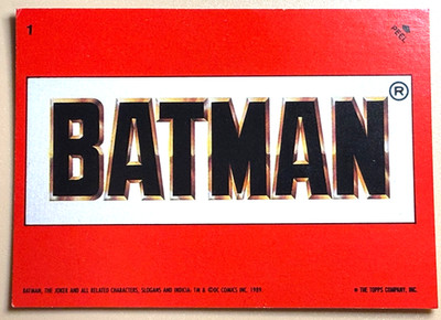 1989 Topps Batman Movie Stickers Series 1 & Series 2 - You Pick