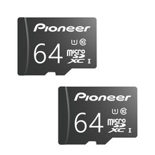 Pioneer Micro SD Card 64gb with Micro SD Adapter 2 PACK