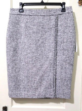 FLASH SALE NEW Women Calvin Klein SUIT Classic THICK Skirt 8 Medium Marbled Gray