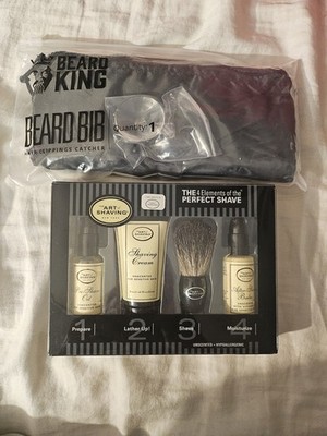 Shaving set Unscented 4 Elements Perfect ''ART of SHAVING'' Travel &beard Bib