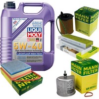 Inspektionskit Filter Liqui Moly ÖL 5L 5W-40 FüR Peugeot Partner Tepee