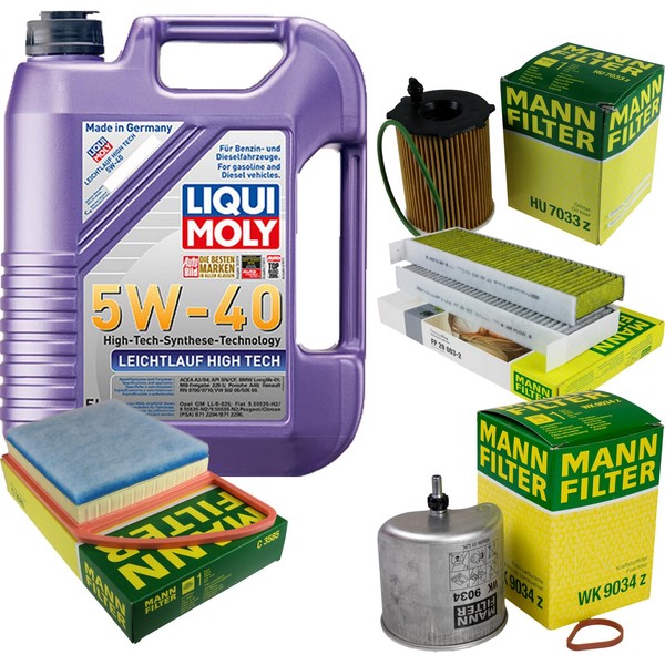 Inspektionskit Filter Liqui Moly ÖL 5L 5W-40 FüR Peugeot Partner Tepee-image