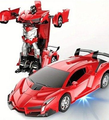Remote Control Car, Red Transform Robot RC Cars 2.4Ghz 360 Rotation, Kids 4-12