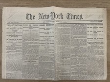 Journal New York Times 1er septembre 1864 - Convention démocratique guerre civile