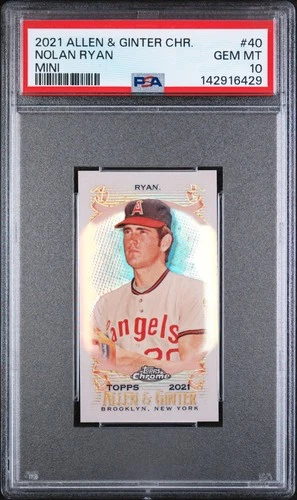 Nolan Ryan - 2021 Allen & Ginter Chrome Mini   PSA 10