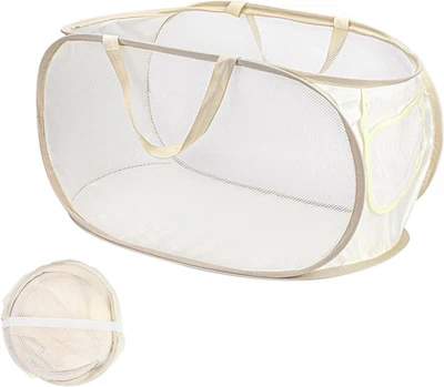 Faltbarer Wäschekorb Pop-Up Mesh Laundry Hamper Baskets Tragegriffen Tragbarer W - Bild 1 von 4