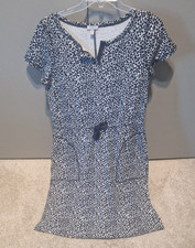 T By Talbots Animal Print Jersey Split Neck Dress Women’s MP, Pull Over, Stretch