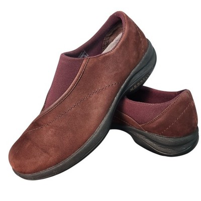 Merrell Topo Curve Suede Slip on Comfort Casual Shoes Wine Women s Size 7.5