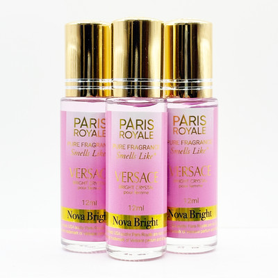 Versace Bright Crystal Women Roll On Body Oil Perfume 12ml (Pack of 3)