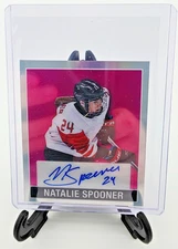 2025 Leaf Metal Hockey Legends Natalie Spooner Prismatic Pink Auto /5 LO-NS1