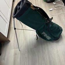 PING Hoofer 2 Stand Carry Golf Bag 4 Way Dual Strap 8 Zip Pkt Green Black