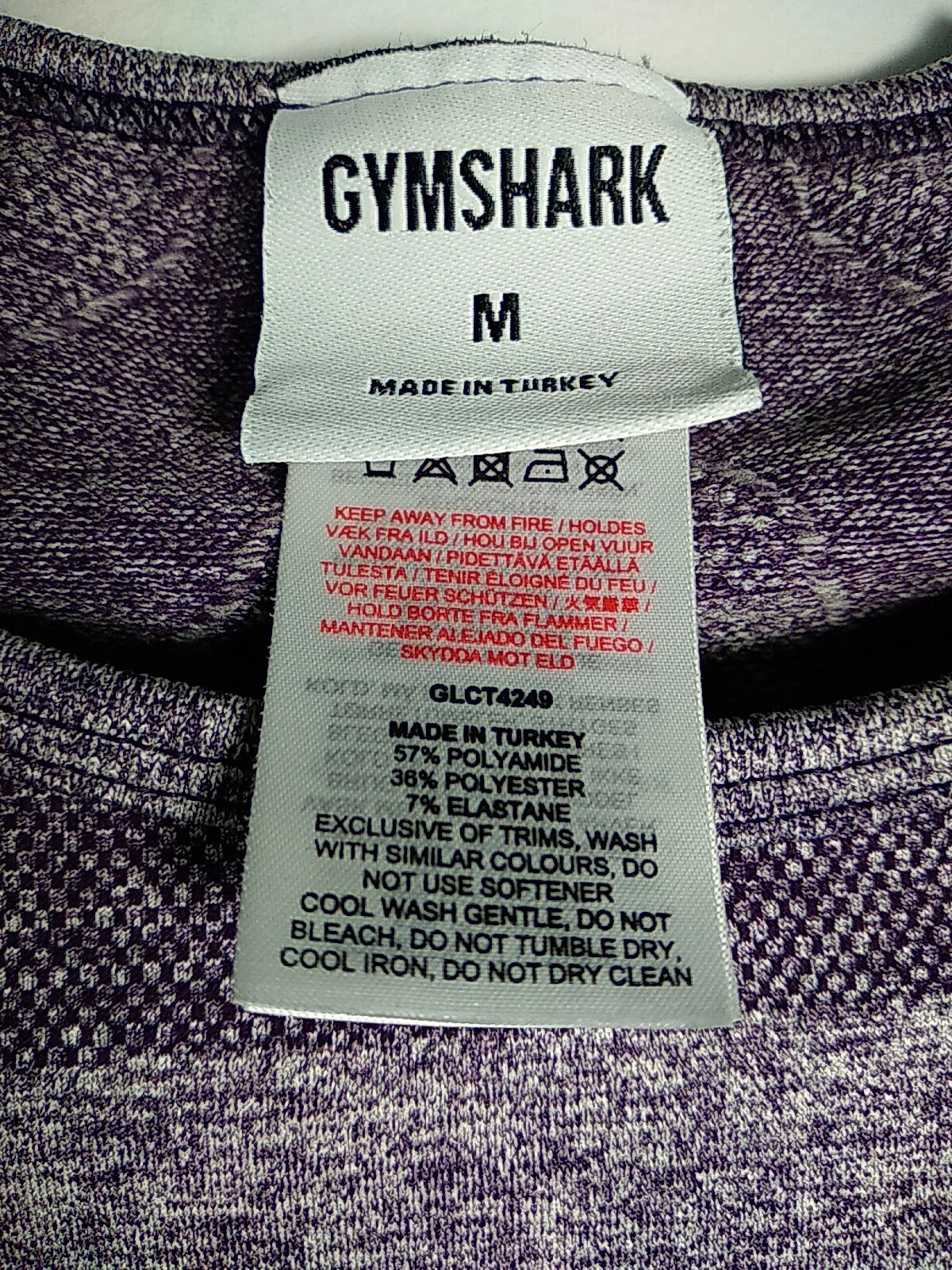 gymshark flex sports heather long sleeve crop thumb holes shirt