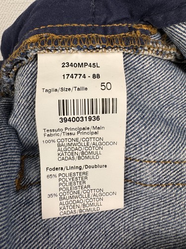 Pantalones de mezclilla MSGM Milano azules rectos elásticos con cremallera cómodos talla 50 - Imagen 21 de 22