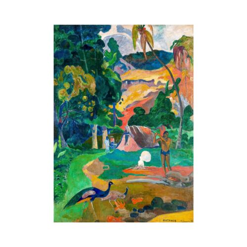 Paul Gauguin, Death, Landscape with Peacocks, Lustre Canvas Print, A3 Size - Picture 1 of 10