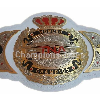 TNA Women Heavyweight 4mm Zinc Wrestling Championship Leather Title Belt