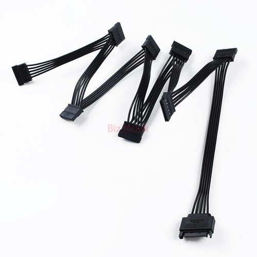 SATA Power 15 Pin 1 Male To 5/8/10/ Female Splitter Hard Drive Cable for HDD SSD - Picture 15 of 49