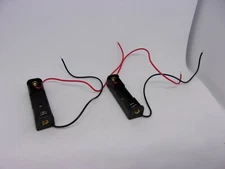 2Pcs Pack Lot 1.5V Single AAA Battery Holder Socket Case Box Enclosure Cables A+