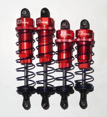 ZD RACING BIG BORE SHOCK ABSORBERS FOR RC CAR BUGGY TT02B RED 4pcs UK SELLER