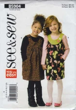 Sewing Pattern See & Sew 5904  Girls' Easy Jumper