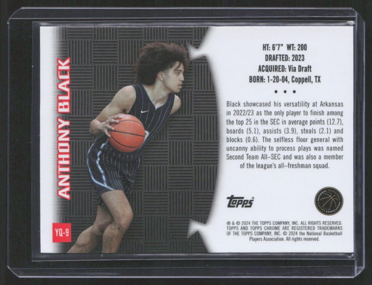 貴重盤 YOUTHQUAKE /BEYOND THE VOID OF BLACK 2023-24 Topps Chrome #YQ-9 Anthony Black Youthquake | eBay