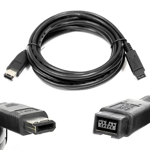 FireWire Kabel Stecker 6-pin - 9-pin IEEE 1394a bis 800 Mbps Camcorder Kamera 3m
