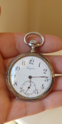 LONGINES EFCO SILVER 0,800 OROLOGIO TASCA POCKET WATCH MONTRE A GOUSSET 