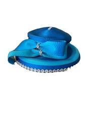 Women's Kentucky Derby Hat, Royal Blue, Rhinestones, Brand New