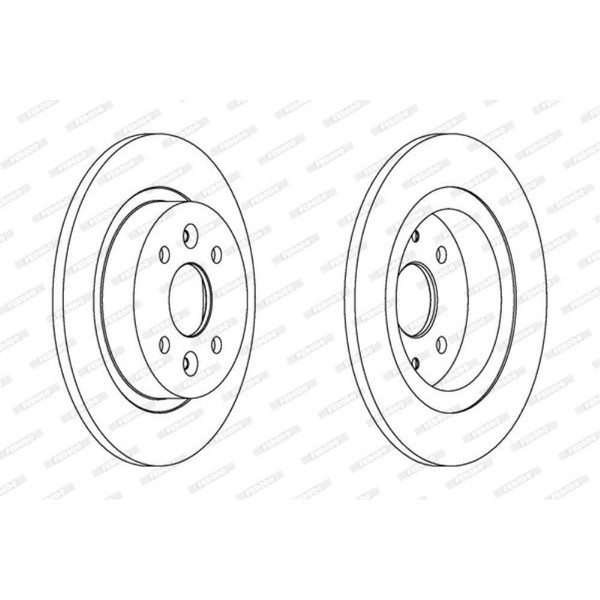 Ferodo 2X Bremsscheibe Hinten Ø260 Mm Voll FüR KIA Shuma II FB 1.8 1.6 1.5I 16V-image