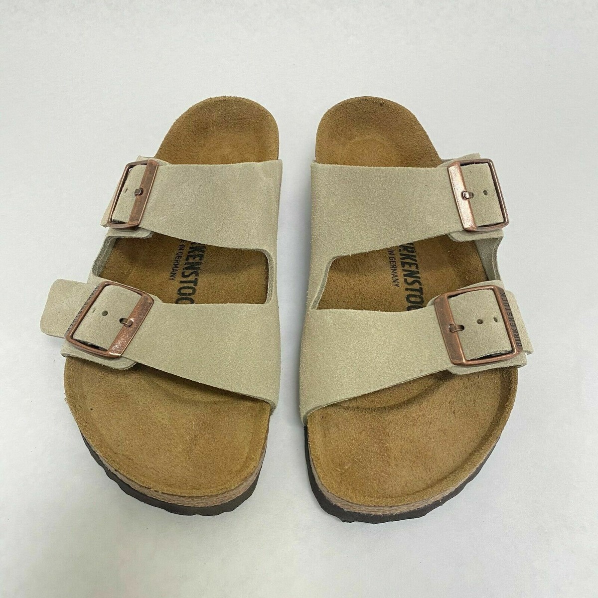 Birkenstock New w/o Box Arizona Taupe Suede Leather Narrow