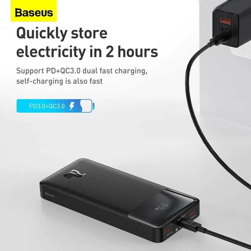 20000mAh High Capacity Power Bank Portable Charger Fast Charging External Battery  