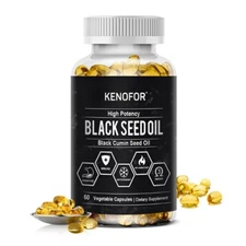 Black Seed Oil Capsules organic 500mg Vegan Capsules Black Whole SEED