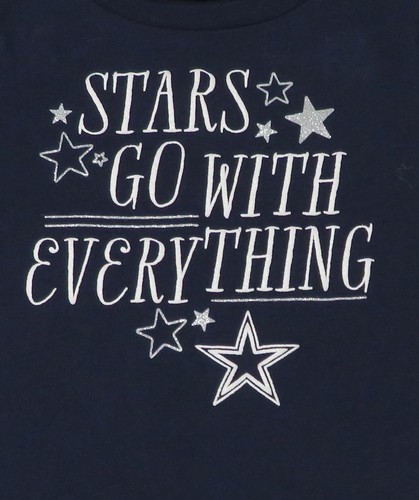 NFL Dallas Cowboys Girl's Toddler Shirt Stars go with Everything and Leggings 2T - Picture 6 of 8