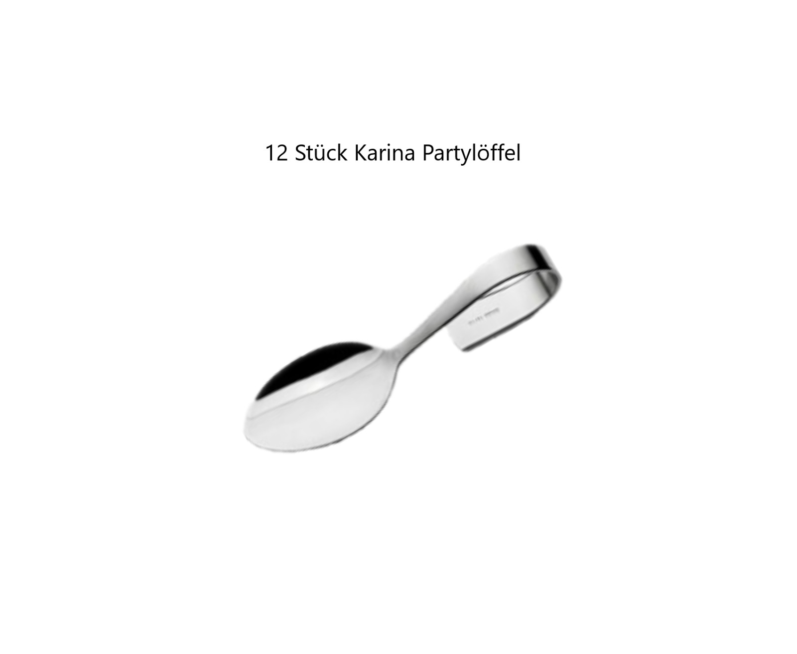 Solex 12 x Karina Partylöffel Edelstahl UVP 33,95 Löffel gebogen Party Buffet