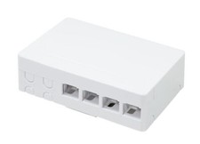 Logilink Scatola di connessione indoor FTTH per 4 fibre, 4 adattatori, per guida