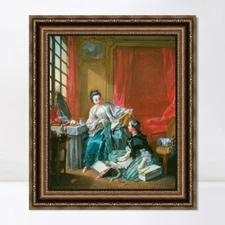 Framed Canvas Giclee Print The Modiste by Francois Boucher Wall Art Home Decor
