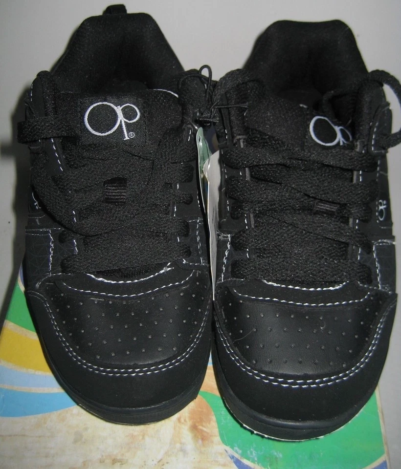 NIB Ocean Pacific OP Jackson Athletic Shoes Boys Sz 1 Black School New Sneakers - Image 2 of 4