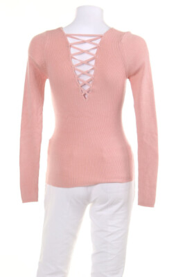 No Label crewneck pullover Lacing XS nude rosé