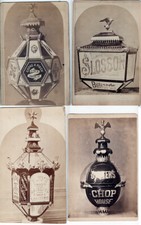 VINTAGE ADVERTISING PHOTO OF GAS LAMPS