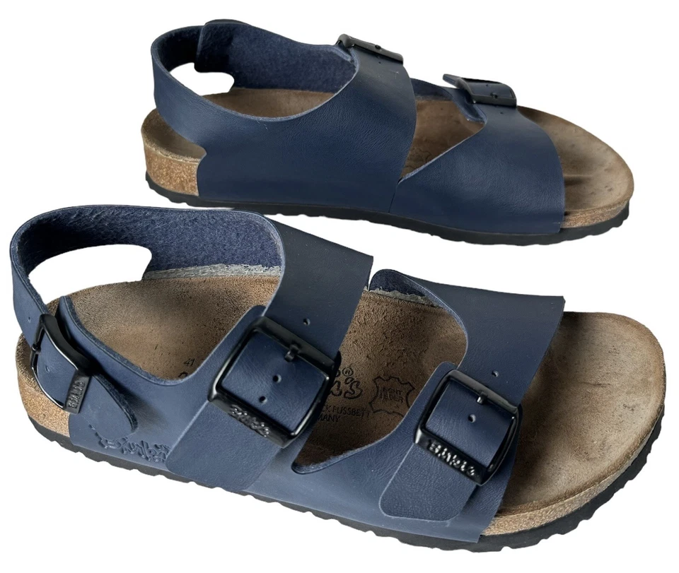 Sandalias Birkenstocks Para Hombre Talla 8 Azul Birkis Birko Flor Correa Trasera Zapatos Informales Foto 4 de 4