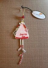 Sunset Vista Designs Love Me Love My Cat Angel Ornament