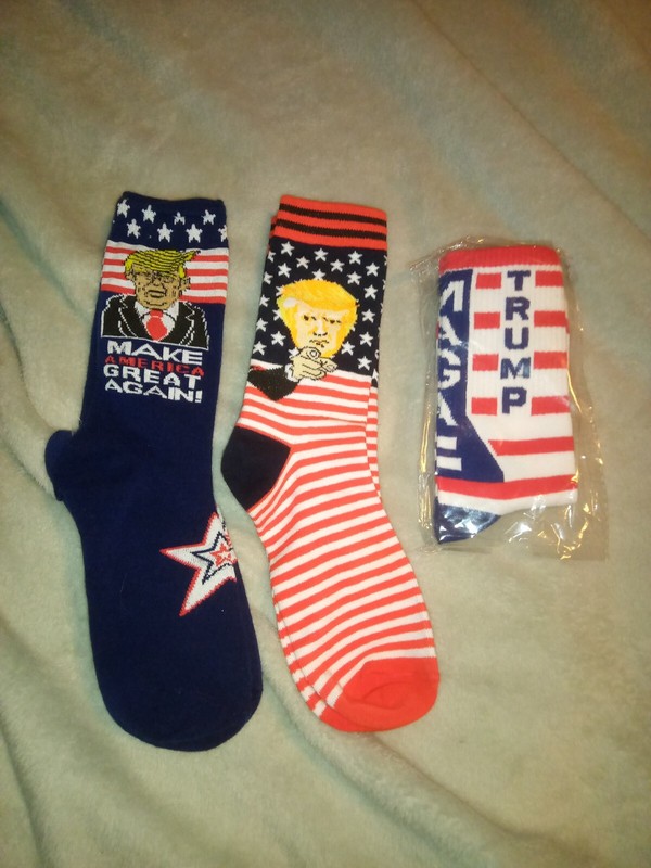 Three Pairs Of Trump Socks
