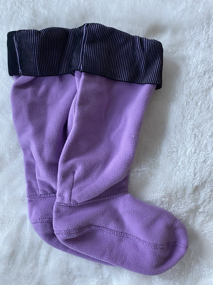 NUEVO Forro de Bota Hunter Alto Plisado Acanalado Lila/Púrpura Med W 5-7/UE 36-38/UK 3-5 Foto 4 de 4