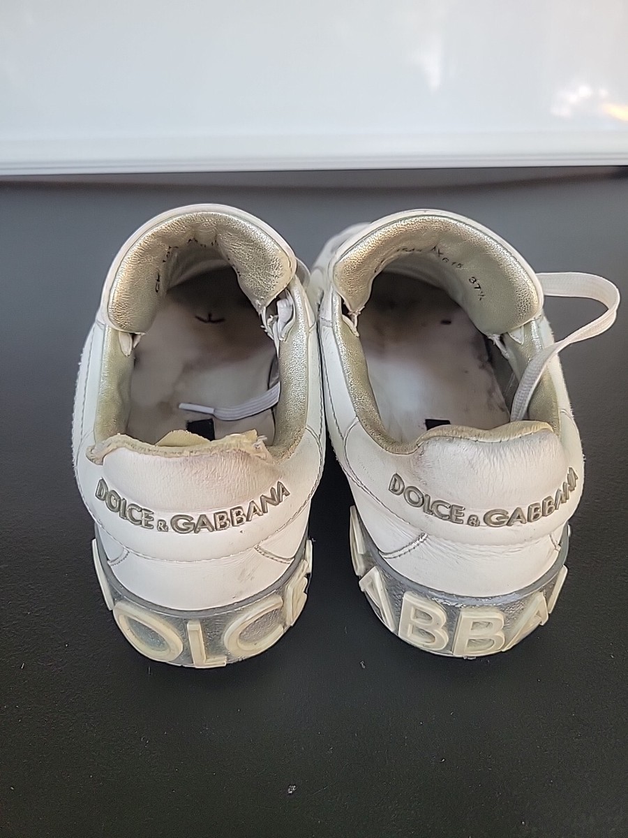 Dolce&Gabbana White Portofino Sneakers Size 37 .5 Authentic Dolce&Gabbana White Portofino Sneakers Size 37 .5 Authentic